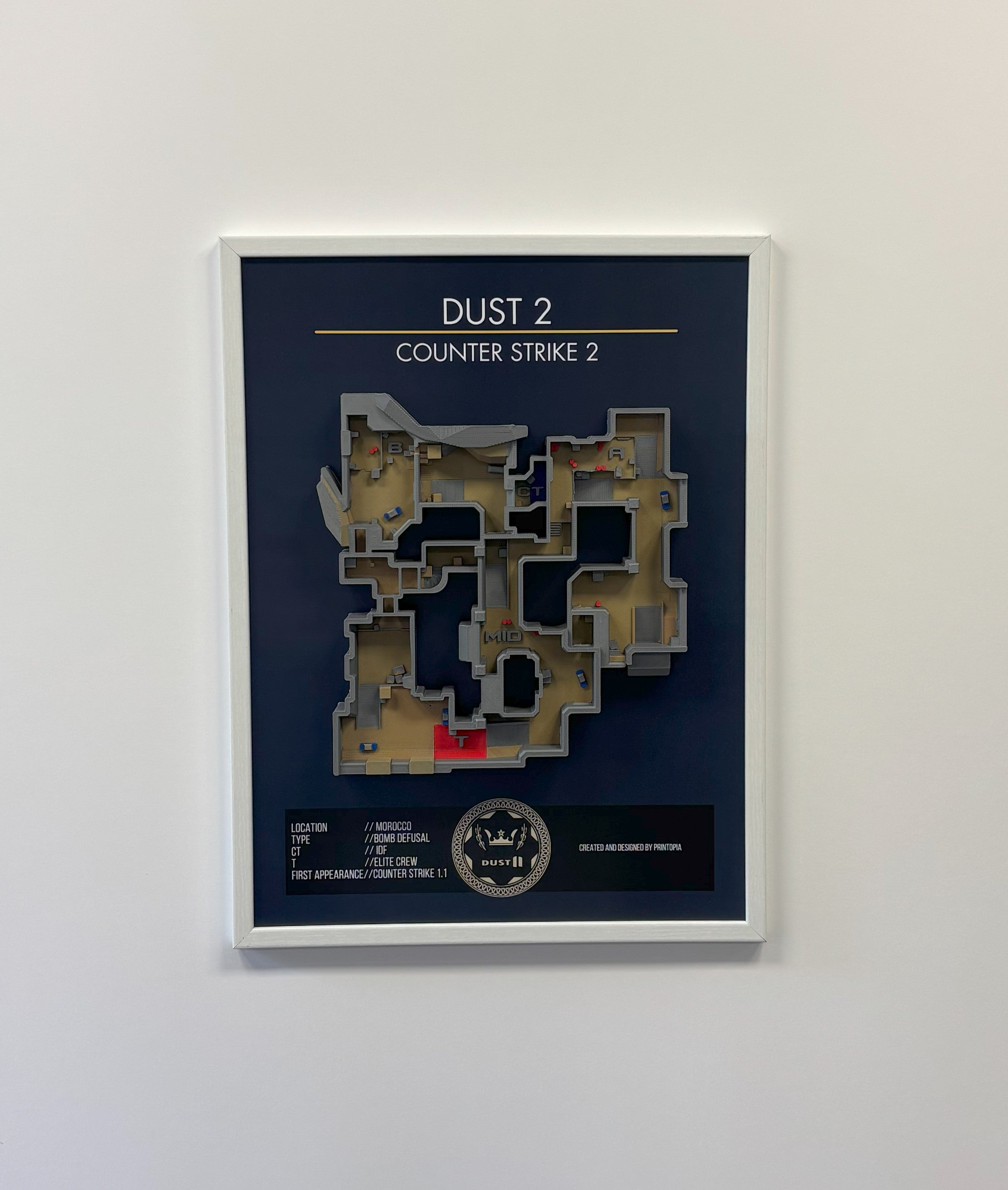 CS2-''DUST 2'' wall art A3