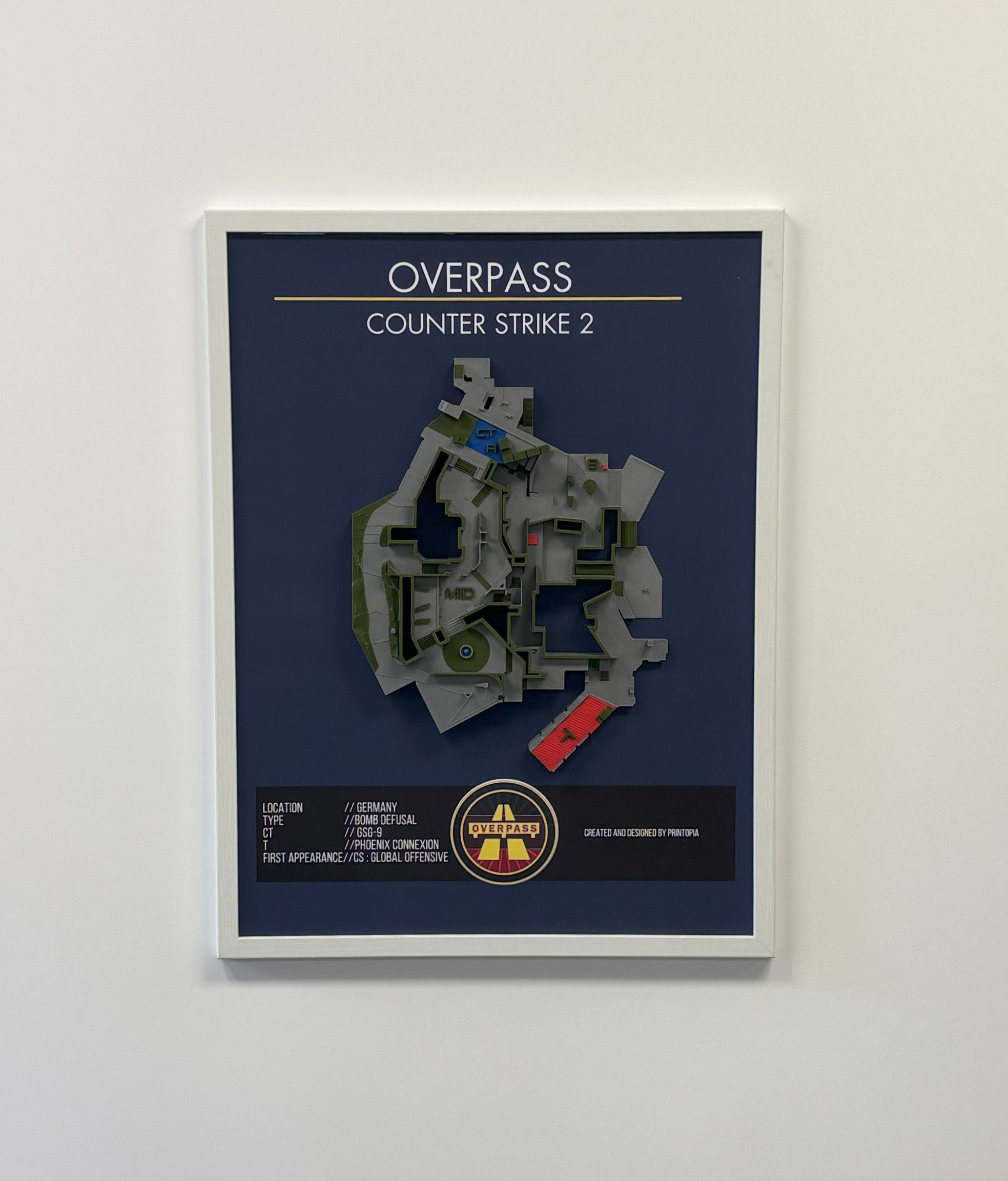 CS2-''Overpass'' wall art A3