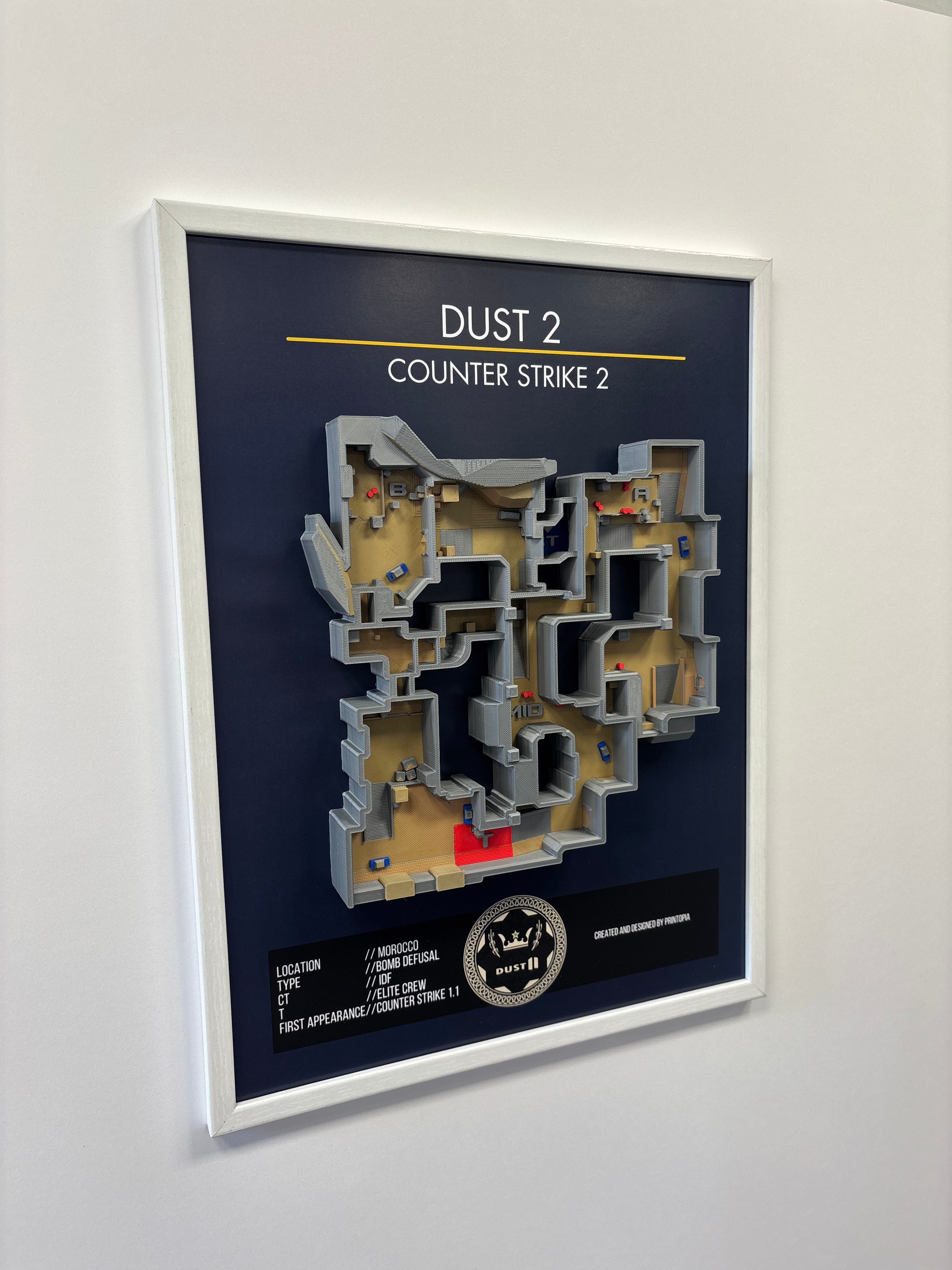 CS2-''DUST 2'' wall art A3