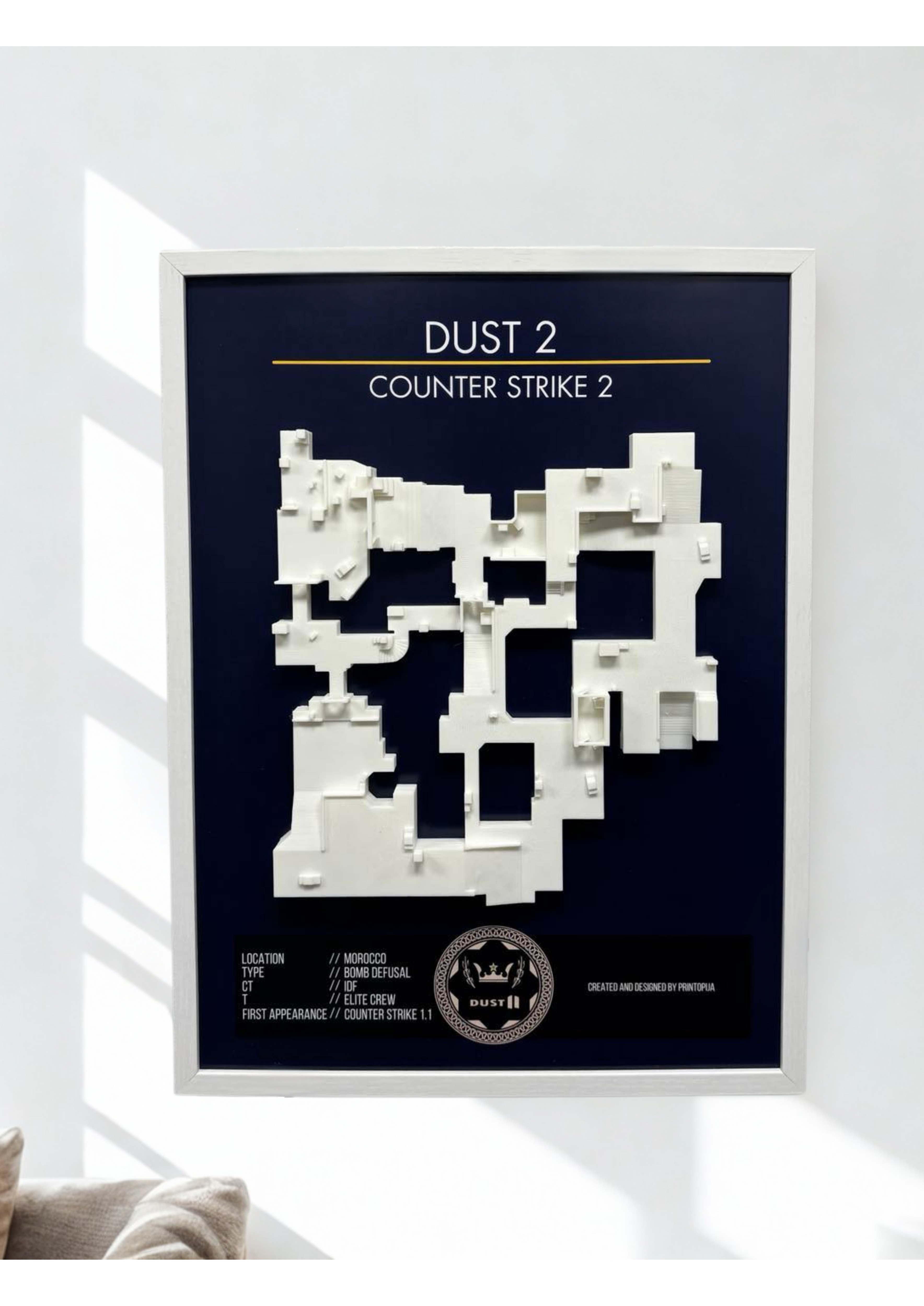 CS2-''DUST 2'' wall art A3